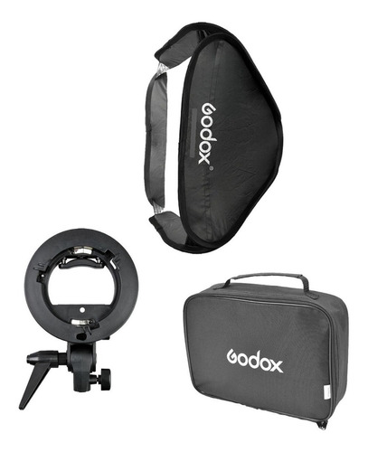 Softbox Godox Para Flash Speedlite 60x60cm Montura Tipo S