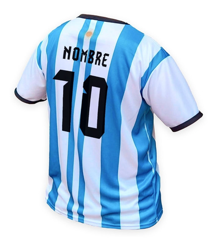 Camiseta Color Argentina Personalizada Unisex Genérica 