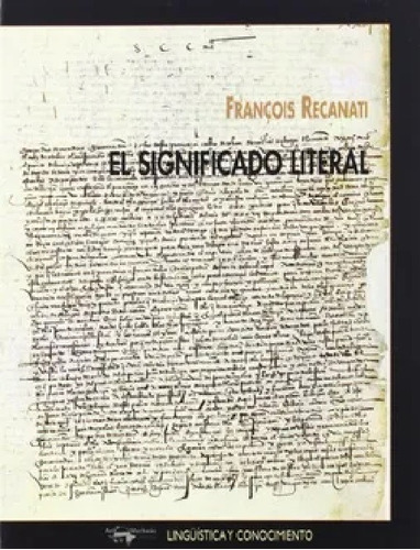 El Significado Literal  Francois Recanati