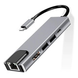 Adaptador Hub Thunderbolt Usb 3.1 Tipo C Hdmi 4k Mac 3 Em 1