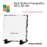 Pack 10 Roca Fotografica Cuadrada 20x20 Para Sublimación