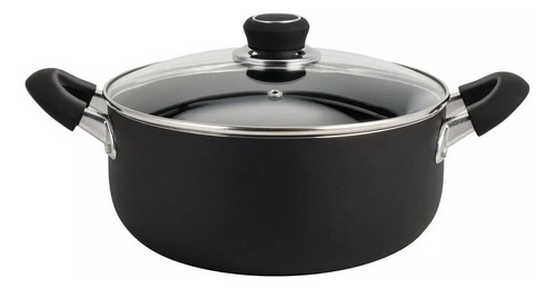 Cacerola Olla Hudson Teflón Negro 20cm Antiadherente