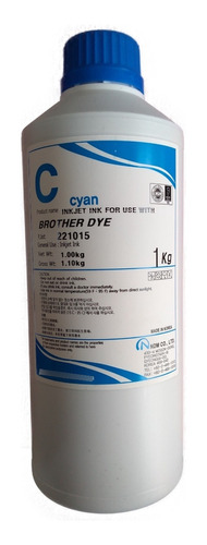 Litro Tinta Cian Ndm Tipo Dye Compatible Con Brother