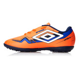 Chuteira Masculina Society Prisma+ U01fb00143 Umbro Cor Laranja Branco Royal Tamanho 42