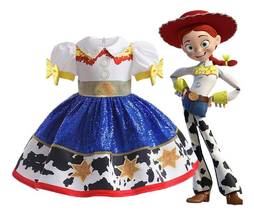 Vestido De Cosplay De Toy Story Jessie Para Niña