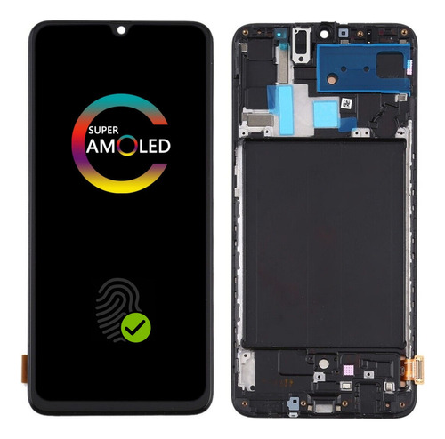 A Pantalla Táctil Lcd Amoled Con Marco Para Samsung A70 A705