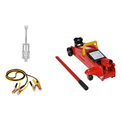 Kit Gato Patin 2 Ton Con Llave Cruz Y Cables Pasa Corriente | Meses sin interés