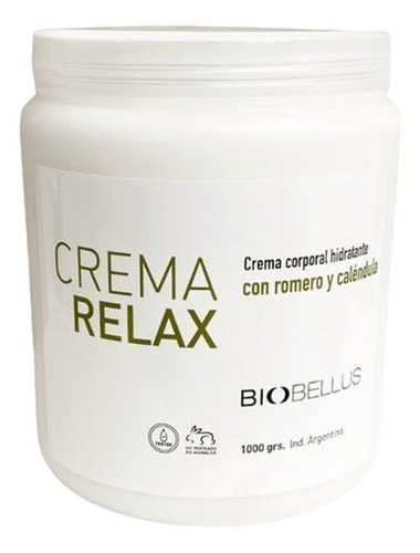  Crema Para Masajes Relajantes Musculares Biobellus X 1 Kg Tipo De Envase Pote Fragancia No Tipos De Piel Todas