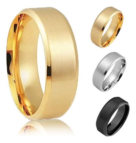 Anillo De Titanio  Acero Inoxidable Minimalista Hombre 3pk