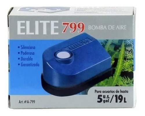 Bomba De Aire Elite 799 Acuario Pecera Oxigeno P/ Peces 19 L