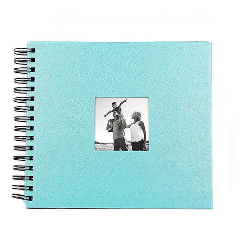 Álbum Para Scrapbook Livro De Assinaturas Grande - Azul Bebê