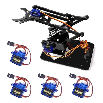 Brazo Robótico Mecanico Base Acrilico Arduino + 4 Servo Sg90 | MercadoLibre