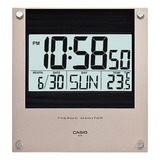 Reloj Casio Modelo Id-11 Color Del Fondo Gris/verde