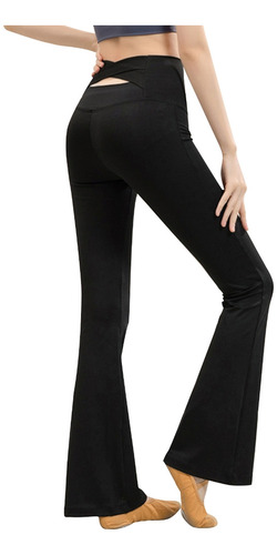 Leggings Acampanados (bk-m), Pantalones De Yoga Con Corte De