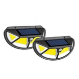 Pack 2 Foco Solar Led Exterior 122 Led Sensor De Movimiento