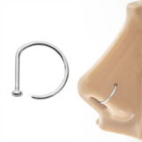 Piercing De Nariz Nostril D Ring De Titânio G23