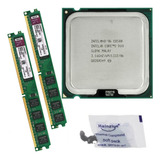 Kit Memória Ddr2 800mhz 4gb + Cpu Core 2 Duo E8500 3,16 Ghz