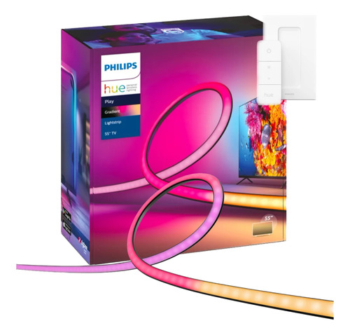 Philips Hue Play Gradient Lightstrip Para Tv 55¨+ Dimmer V2