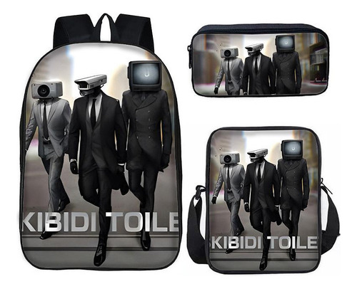 Skibidi Toilet Tv Man Speaker Mochila Escolar Para Niños A4