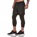  Shorts Deportivos Con Legging De Secado Rápido Para Hombre