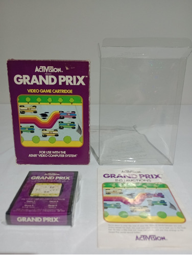 Atari 2600 Grand Prix En Caja, Juego, Manual Y Protector 
