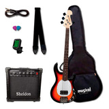 Contra-baixo Tagima Tbm4 Tbm-4 Sb 4c Kit Com Amp