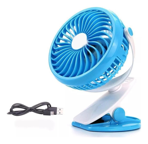 Ventilador Con Clip Portátil Recargable Ajustable Usb