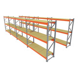 Kit 8 Mini Porta Pallet 180x200x60 Cinza Com Laranja Mdf.cru