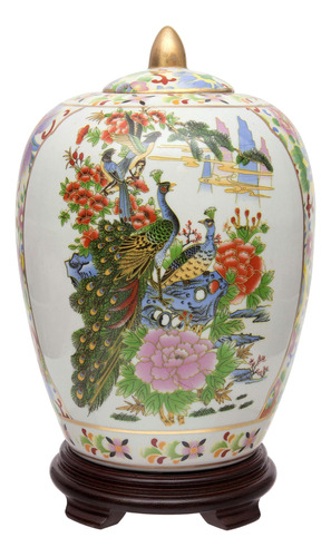 Red Lantern 11 Satsuma Birds & Flowers Jarrón De Porcelana, 