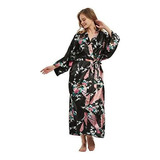 Bata Larga Tipo Kimono Para Mujer, Pijama De Novia