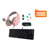 Combo Gamer Ps4 Hub Usb Teclado Mecan Auricular Set De Kcap 