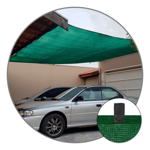 Tela Sombrite Verde 80% 4x4 Sombreamento Toldo Garagem