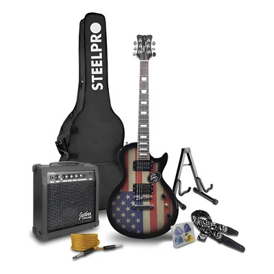 Paquete Guitarra Electrica Jethro Series By Steelpro 069-sk | Meses sin interés