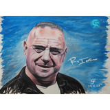 Ricardo Iorio Retrato Pintado A Mano 70x50 Cm