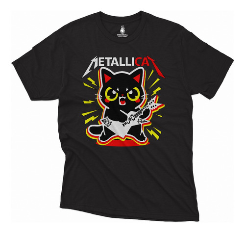 Playera Metallica Metallicat Rock Fireskull Original