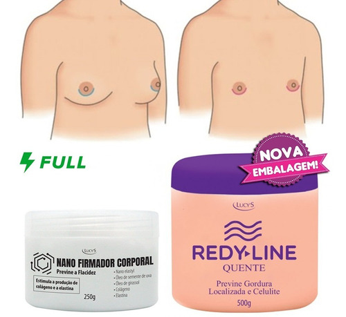 Kit Ginecomastia Masculino: Reduz Gordura / Flacidez / Firma