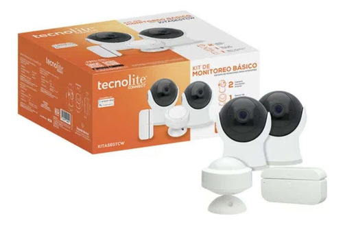 Kit De Dos Monitores Tecnolite Monitoreo Básico Dos Cámaras 