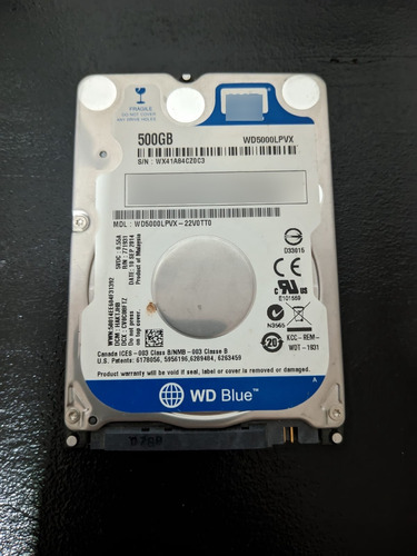 Disco Duro Interno Wd 2.5 500gb