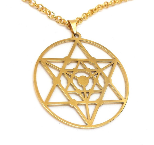 Collar Amuleto Estrella De David Geometría Sagrada