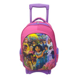 Mochila Morral Escolar Con Ruedas Encanto Disney.