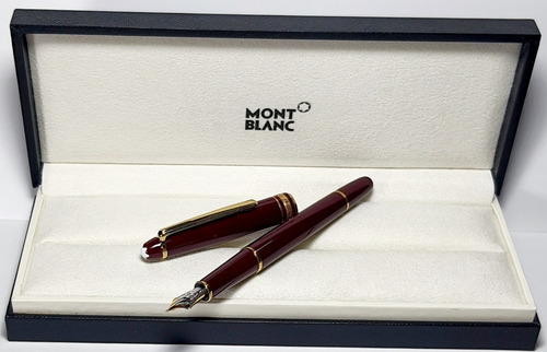 Original Pluma Fuente Montblanc Burdeos 14k Resin Germany