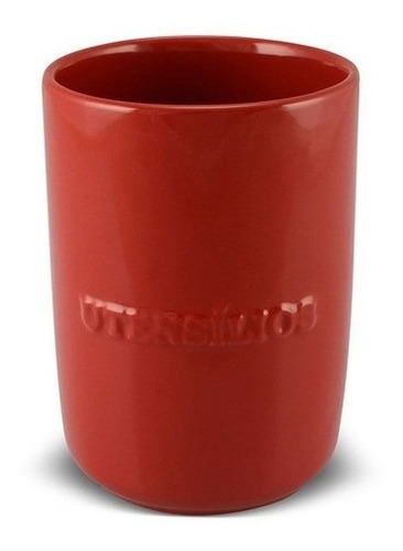 Porta Utensílios De Cerâmica 1300ml Mondoceram Vermelho