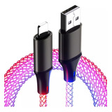 Cable De Carga Rápida Luces Rgb Para Samsung iPhone Tipo C