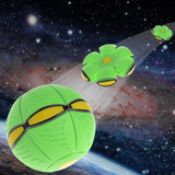 Ufo Jugando Disco Pelota Con Luces Led, Baloncesto Verde