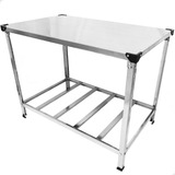 Mesa Bancada Aço Inox Manipulação Cozinha Gourmet 120x70 Cozinha Industrial