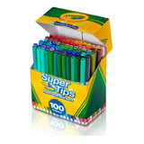 Plumones Lavables Dibujo Colores Crayola Super Tips 100 Pzas