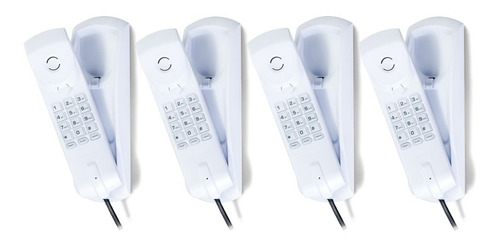 Kit 4 Telefones De Mesa E Parede Tc 20 Branco Intelbras