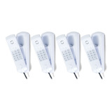 Kit 4 Telefones De Mesa E Parede Tc 20 Branco Intelbras