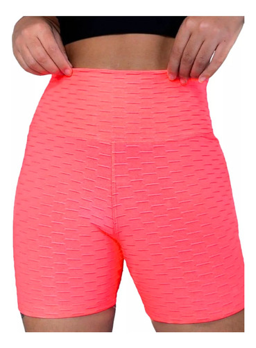 Legging Bermuda Feminina Suplex Cintura Alta Bolha Cos Alto 