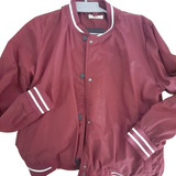 Chaqueta Con Botones En Frente Para Mujer Rojo Talla S